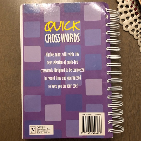 Quick Crossword Puzzles Activity Mind Brain Practice Hobby Game Spiral Note Book - Picture 5 of 6